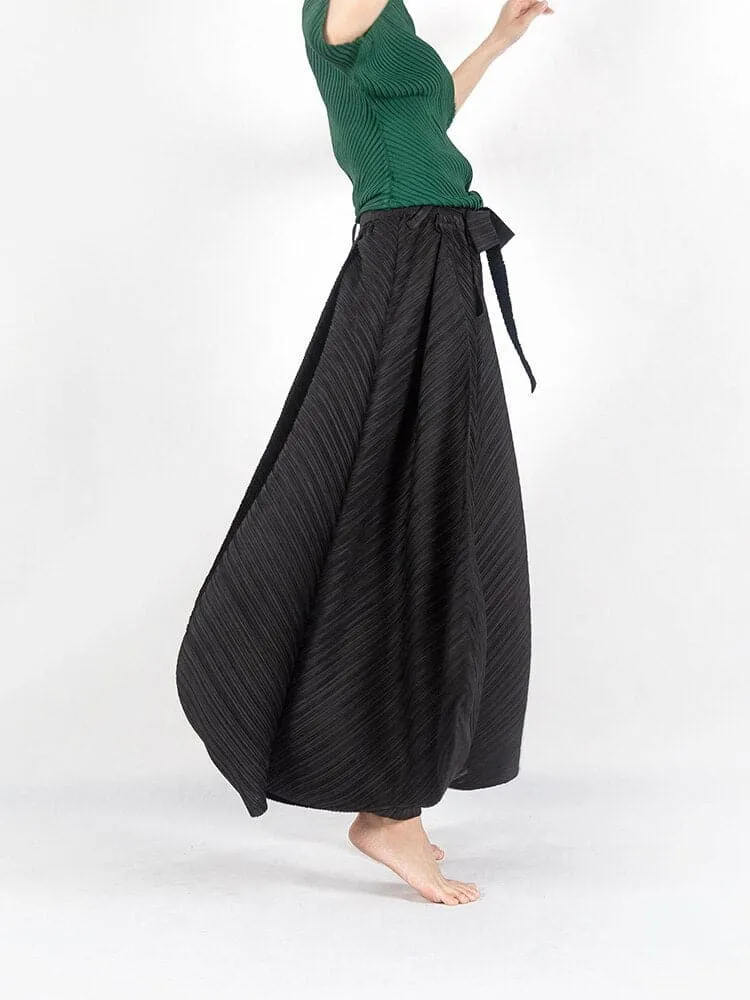 Wide Leg Harem Pants for Women: ALSEY Pleated Fashion Casual Plus Size Trousers