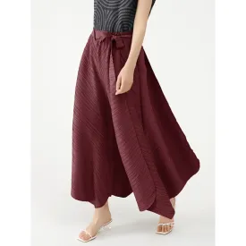 Wide Leg Harem Pants for Women: ALSEY Pleated Fashion Casual Plus Size Trousers