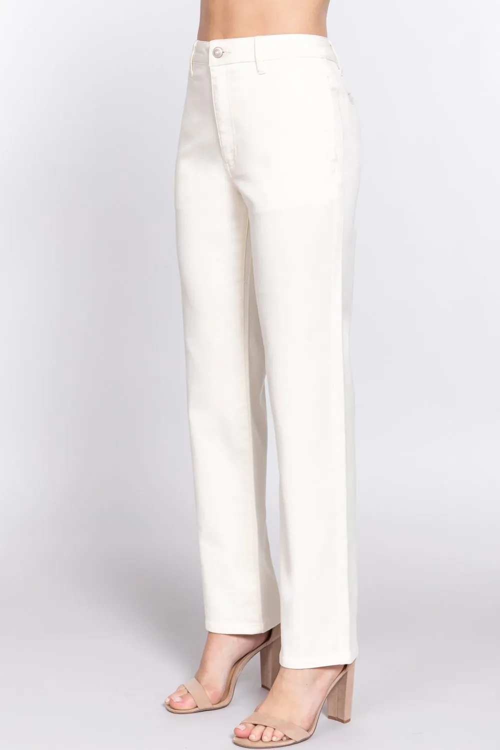 Women's Straight fit twill long pants